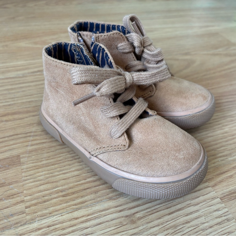 Kids Tan Suede Ankle Boots cat & jack